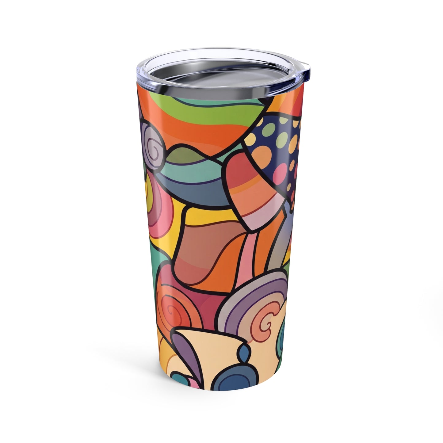 20oz Stainless Steel Tumbler With Artistic Printed Design Double Wall Vacuum Insulation Leak Proof Dishwasher Safe
