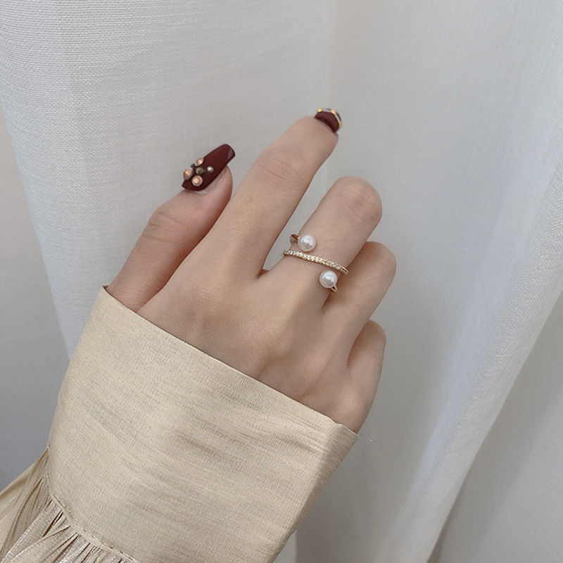 Pearl Ring For Women Copper Plated Rose Gold And K Gold Styles Cross Pearl Ring Star Braided Simple Pearl Collection