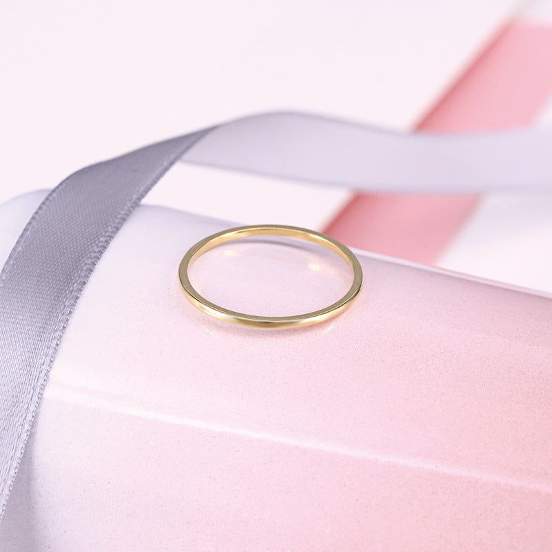 Simple Silver Ring S925 Minimalist Jewelry For Gift Giving Inspired By Japan And Korea For Everyday Wear Gifts