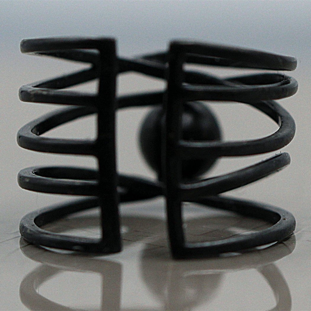 Womens Moonstone Ring Adjustable Geometric Line Winding Sterling Silver Copper Electroplated Jewelry For Everyday Glam