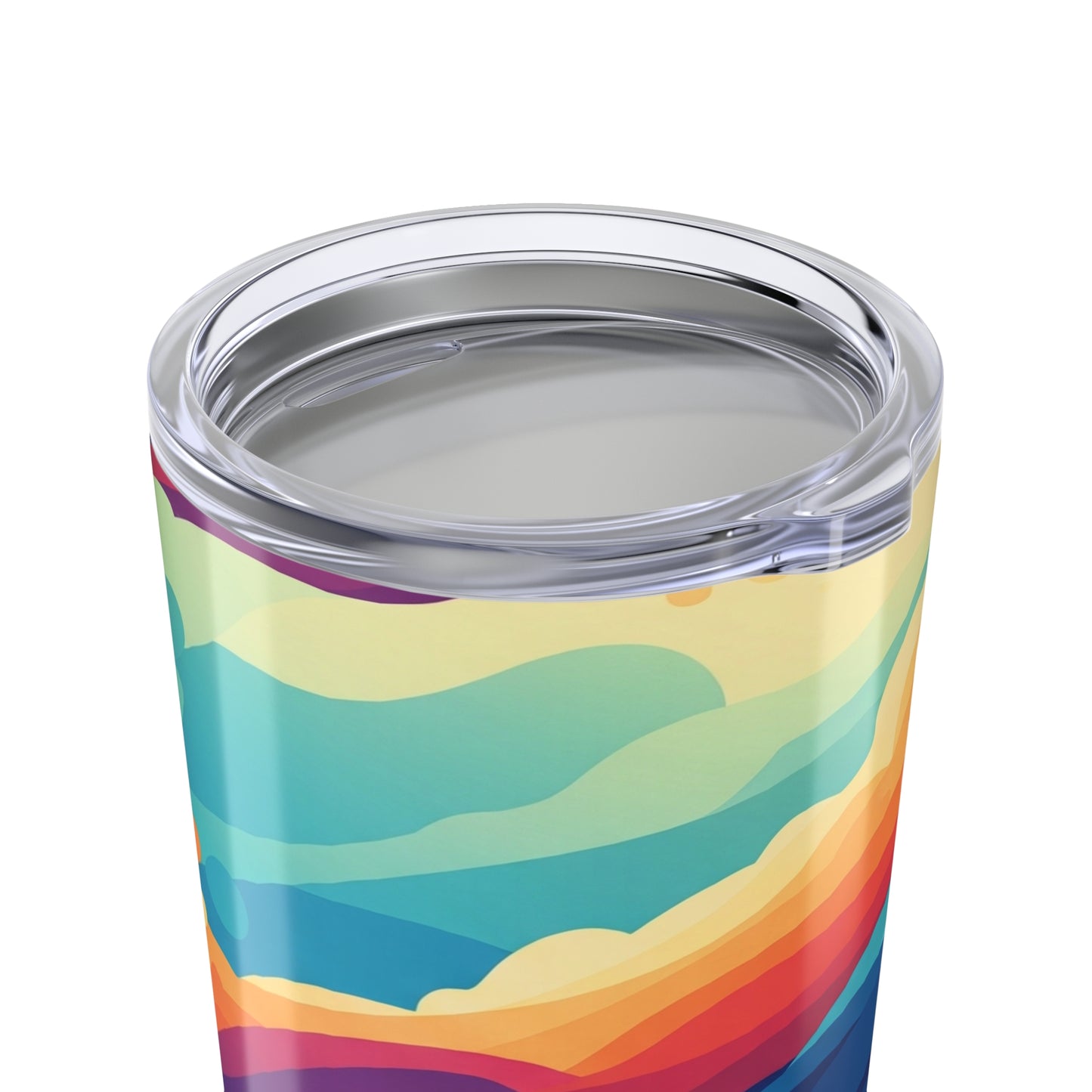20oz Stainless Steel Tumbler With Double Wall Vacuum Insulation Spill Resistant Printed Design For Hot And Cold