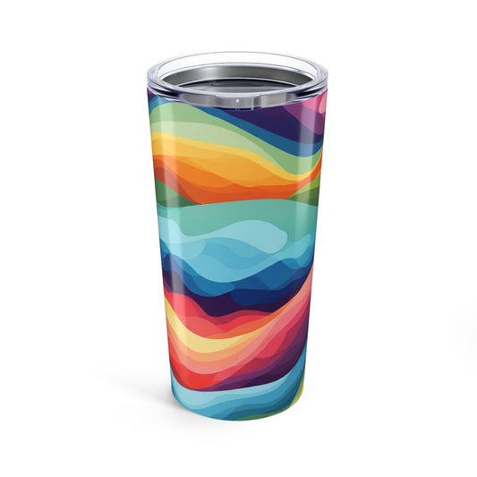 20oz Stainless Steel Tumbler With Double Wall Vacuum Insulation For Hot Or Cold Beverages Travel Mug Printed Design