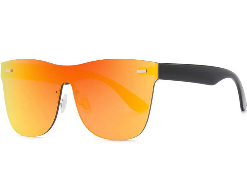 Windproof Large Frame Sunglasses One Piece Design For Superior Protection And Fashionable Eyewear With UV400 Shield