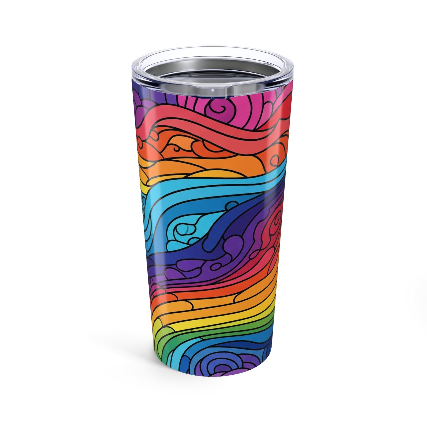 20oz Steel Printed Travel Mug With Double Wall Vacuum Insulation Leak Proof Design For Hot And Cold Beverages