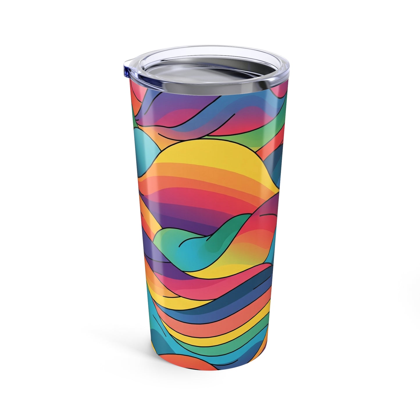 20 Oz Stainless Steel Water Bottle With Double Wall Vacuum Insulation And Spill Resistant Printed Travel Mug