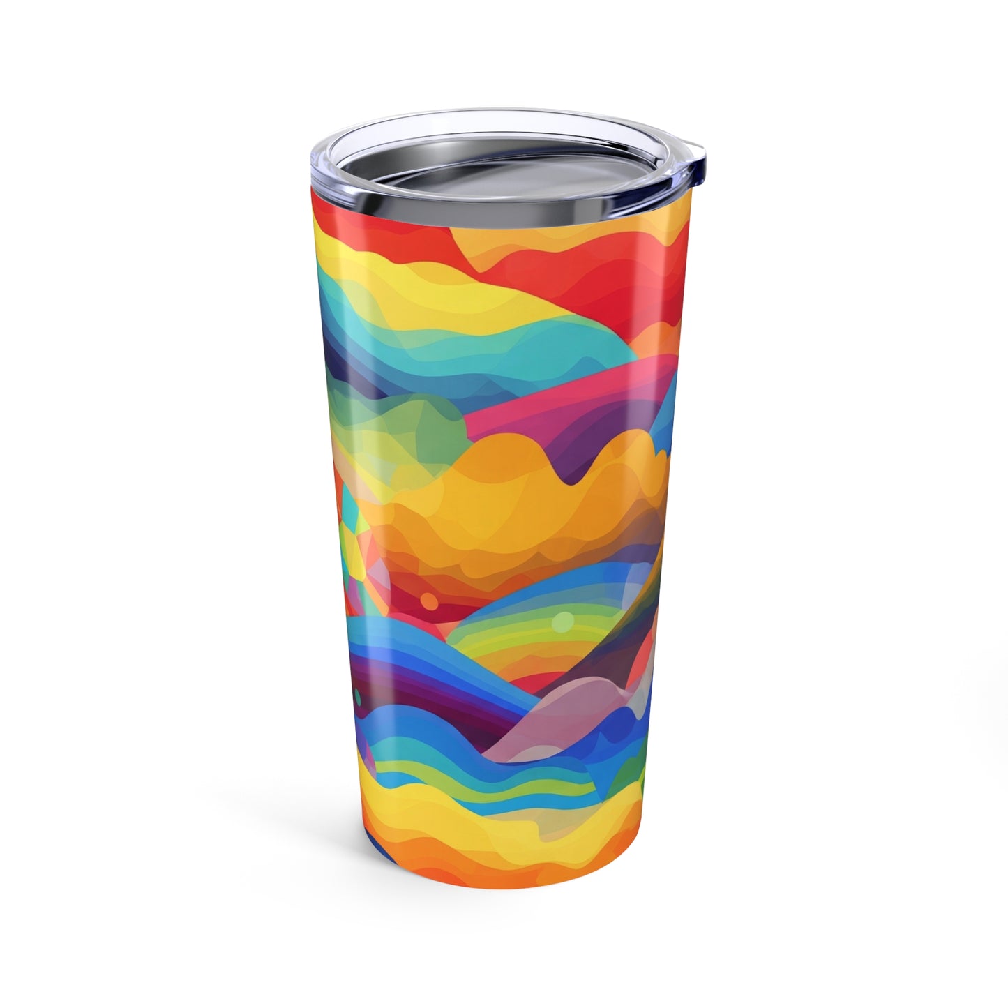 20 Ounce Stainless Steel Tumbler With Printed Design Double Wall Vacuum Insulated Spill Resistant Keeps Hot Or Cold