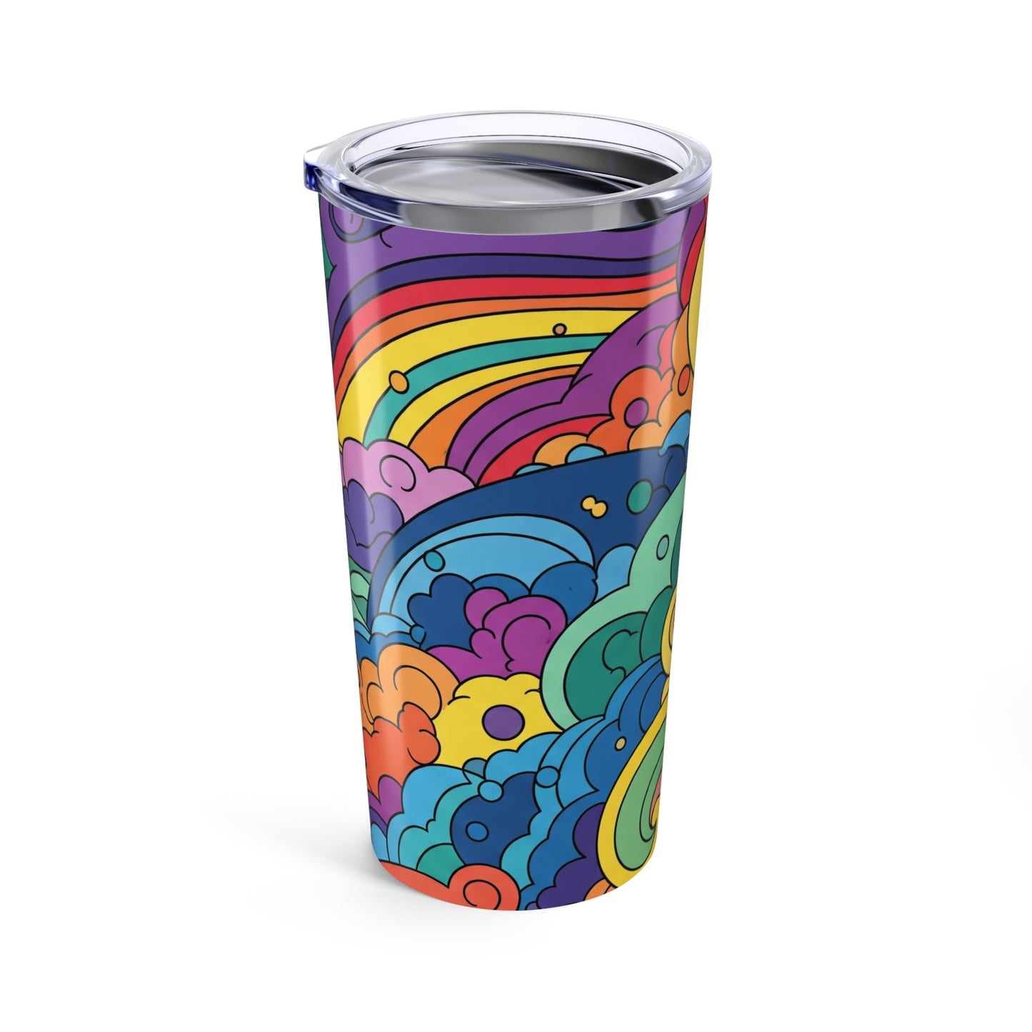20oz Stainless Steel Travel Mug With Double Wall Vacuum Insulation Spill Resistant Pattern Vibrant Print Decorative