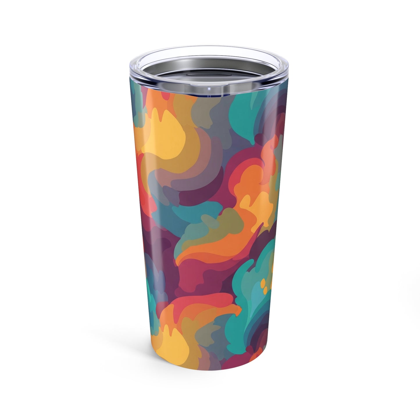 20oz Stainless Steel Tumbler With Printed Design Double Wall Vacuum Insulated Spill Resistant Hot Cold Dishwasher
