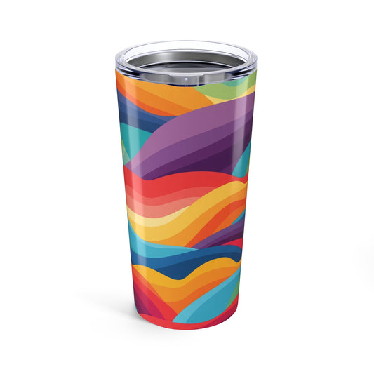 20oz Stainless Steel Printed Tumbler Double Wall Vacuum Insulation Spill Resistant Travel Mug For Hot And Cold