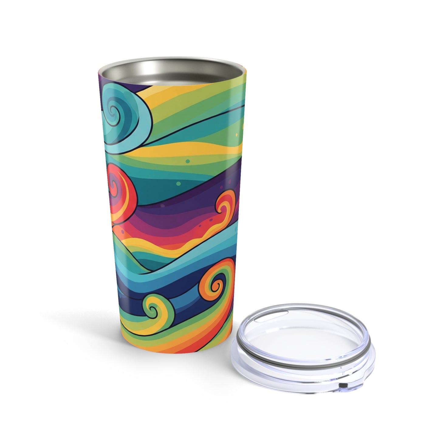 20oz Stainless Steel Travel Mug Double Wall Vacuum Insulated Spill Resistant Durable Printed For Hot And Cold