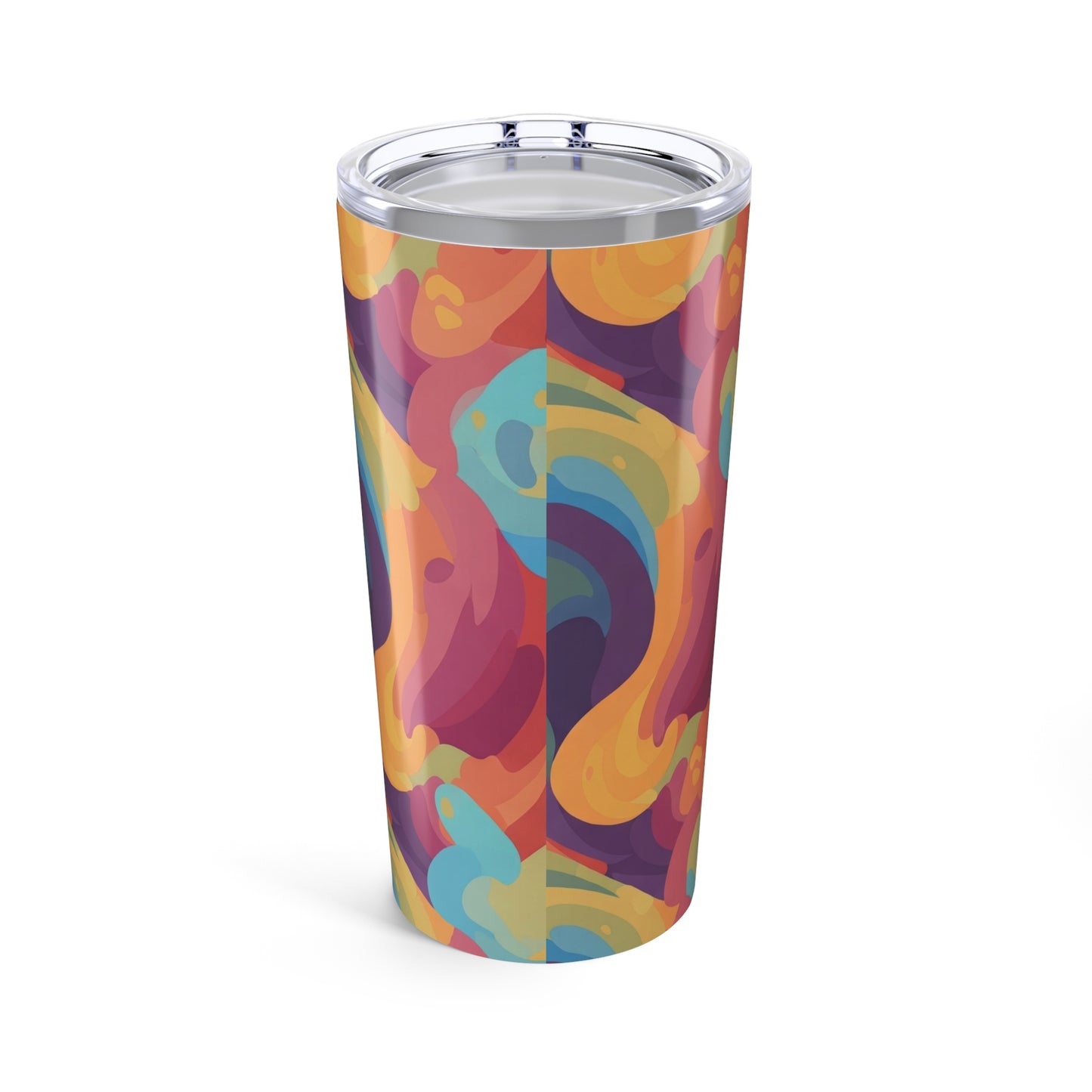 20oz Stainless Steel Travel Tumbler With Double Wall Vacuum Insulation Spill Resistant Durable Printed Design
