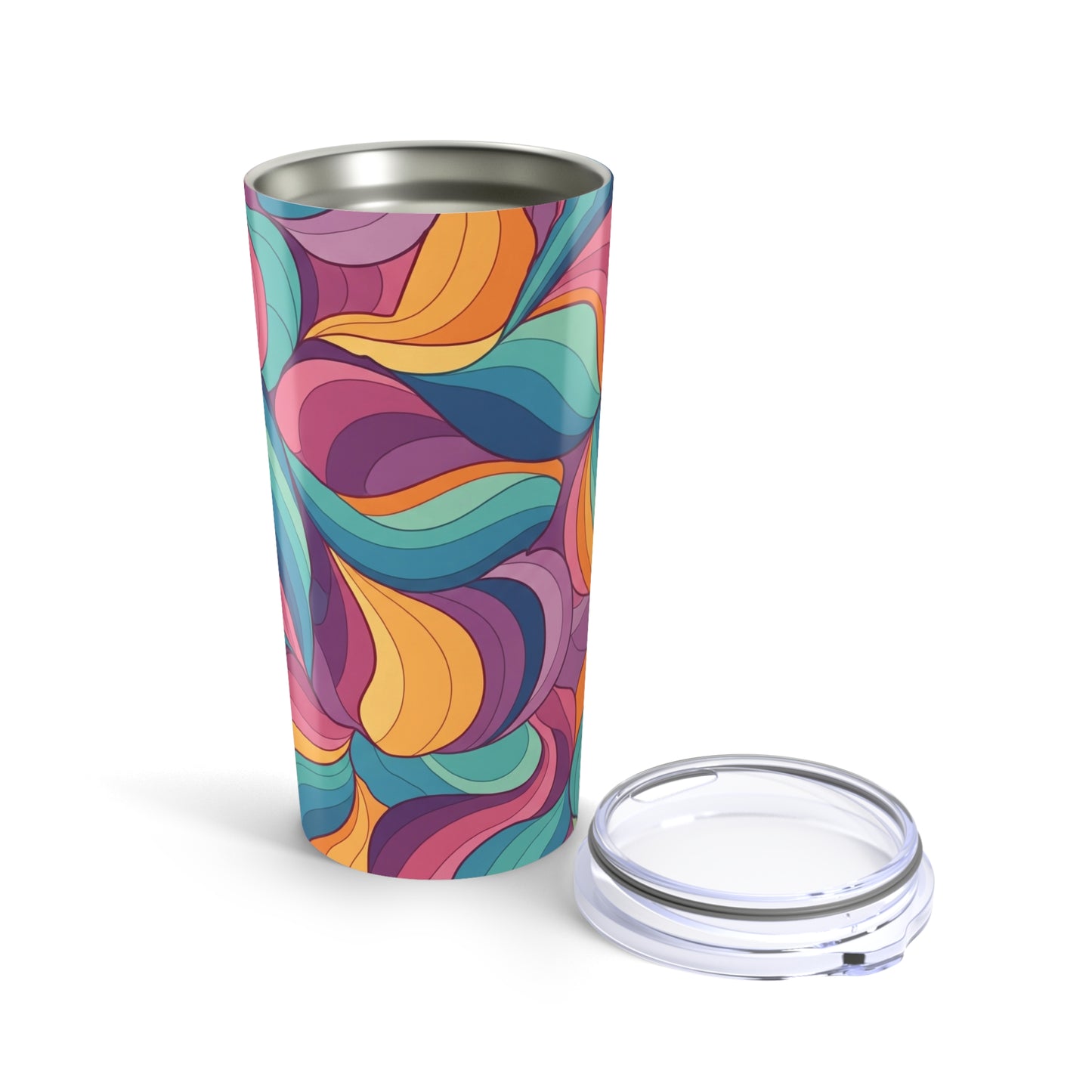 Twenty Ounce Stainless Steel Tumbler With Double Wall Vacuum Insulation Leak Proof Travel Mug For Hot And Cold