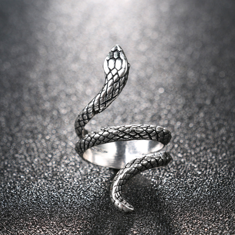 Unisex Snake Ring Serpent Band Jewelry Alloy Ring For Men Women Everyday Fashion Accessory Statement Jewelry Gift