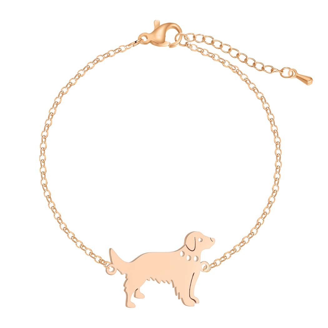 Stainless Steel Pug Pendant Bracelet Unisex Zodiac Gift