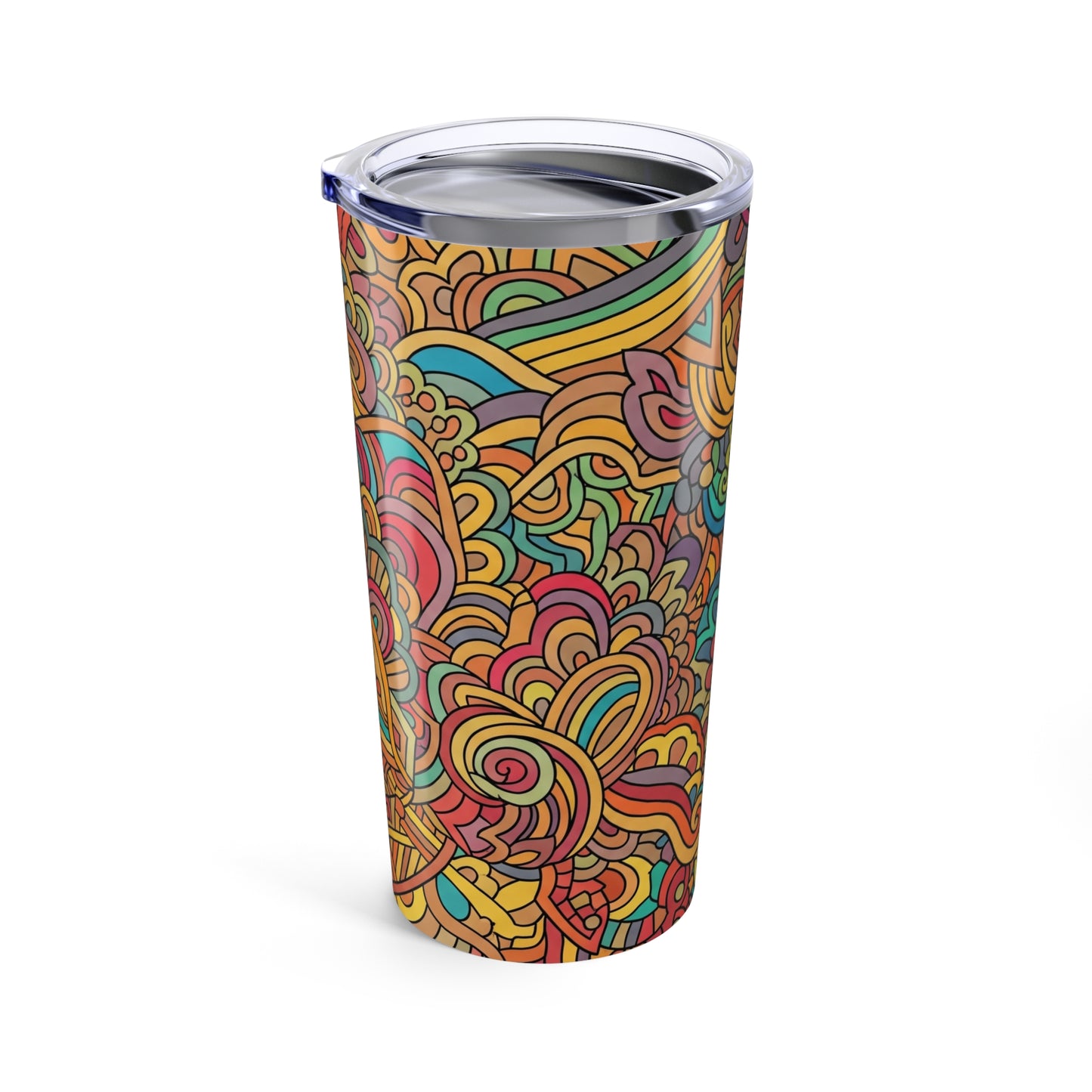 20oz Stainless Steel Tumbler With Design Double Wall Vacuum Insulated Spill Resistant Travel Mug For Hot And Cold