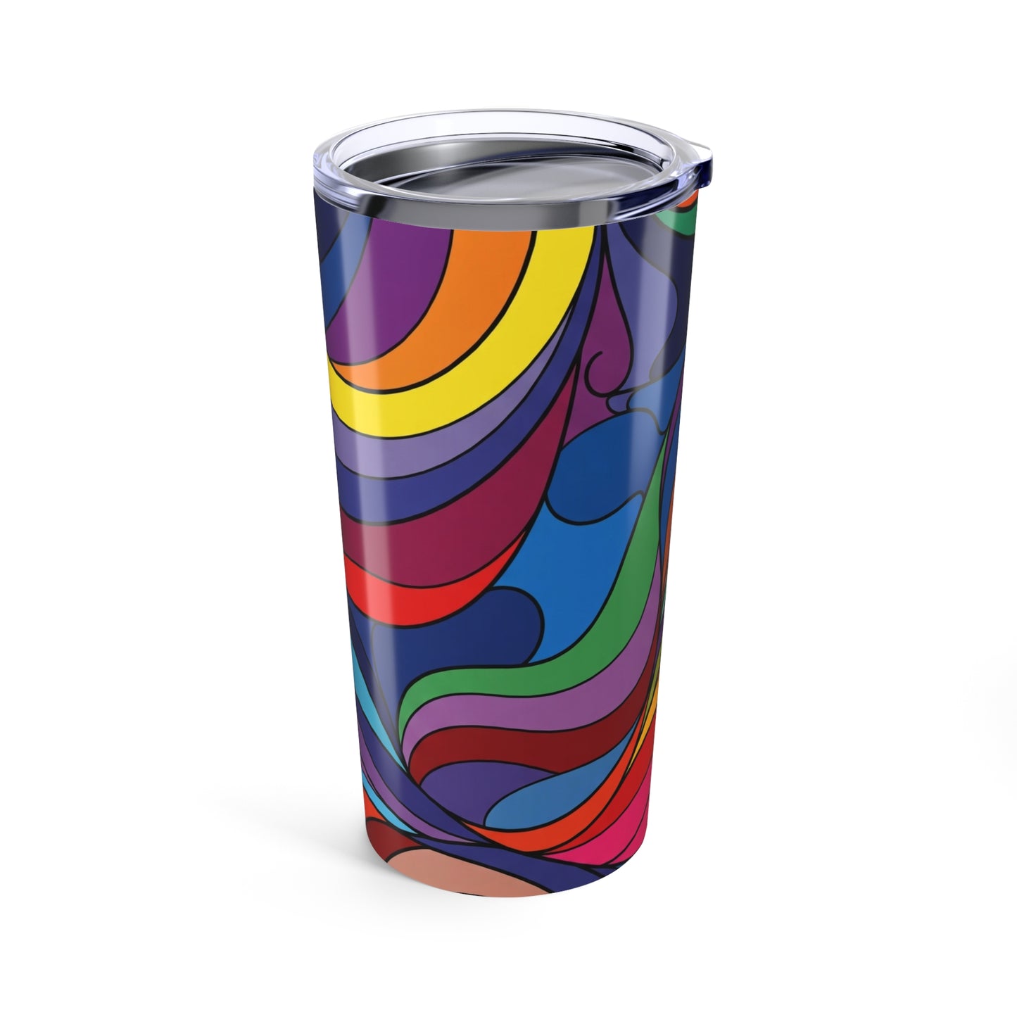 20oz Stainless Steel Tumbler With Printed Design Double Wall Vacuum Insulated And Leak Proof For Hot And Cold