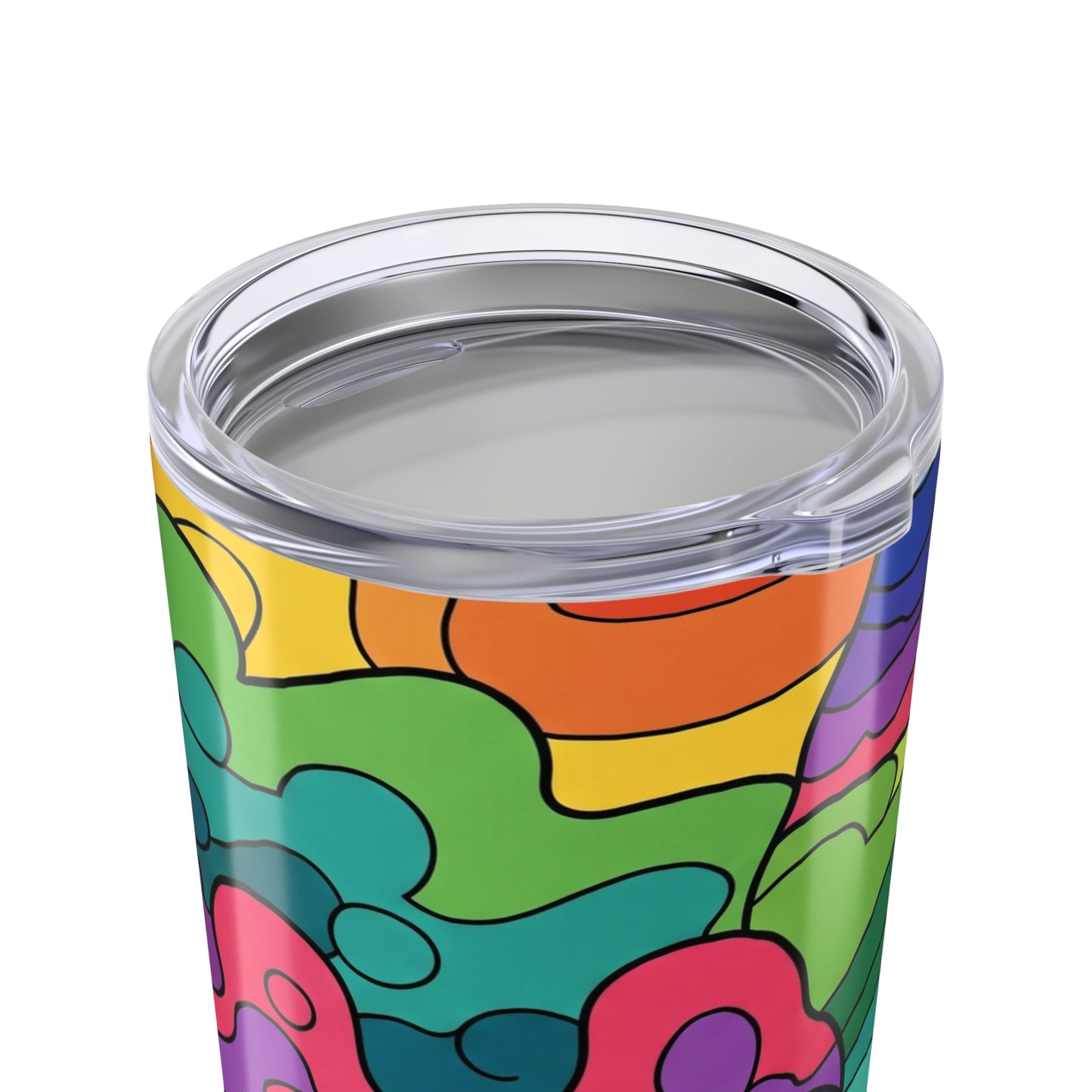 20oz Stainless Steel Tumbler With Printed Design Double Wall Vacuum Insulated Spill Resistant Durable Travel Mug