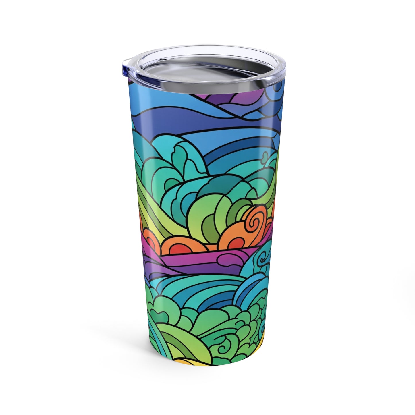 20 Ounce Stainless Steel Tumbler With Double Wall Vacuum Insulation Spill Resistant BPA Free Hot Cold Mug For