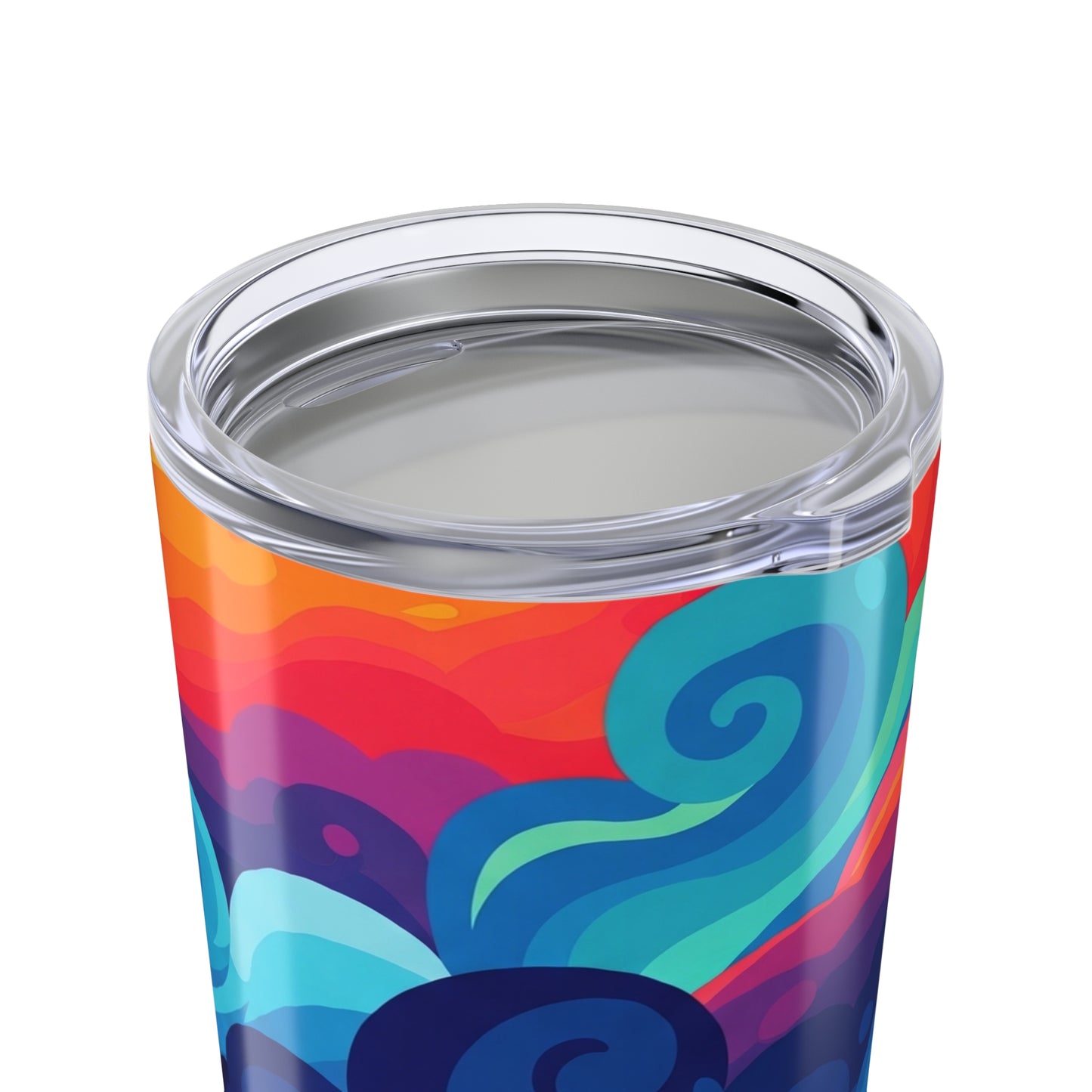 20oz Stainless Steel Tumbler With Printed Design Double Wall Vacuum Insulated Spill Resistant Thermal Coffee Mug