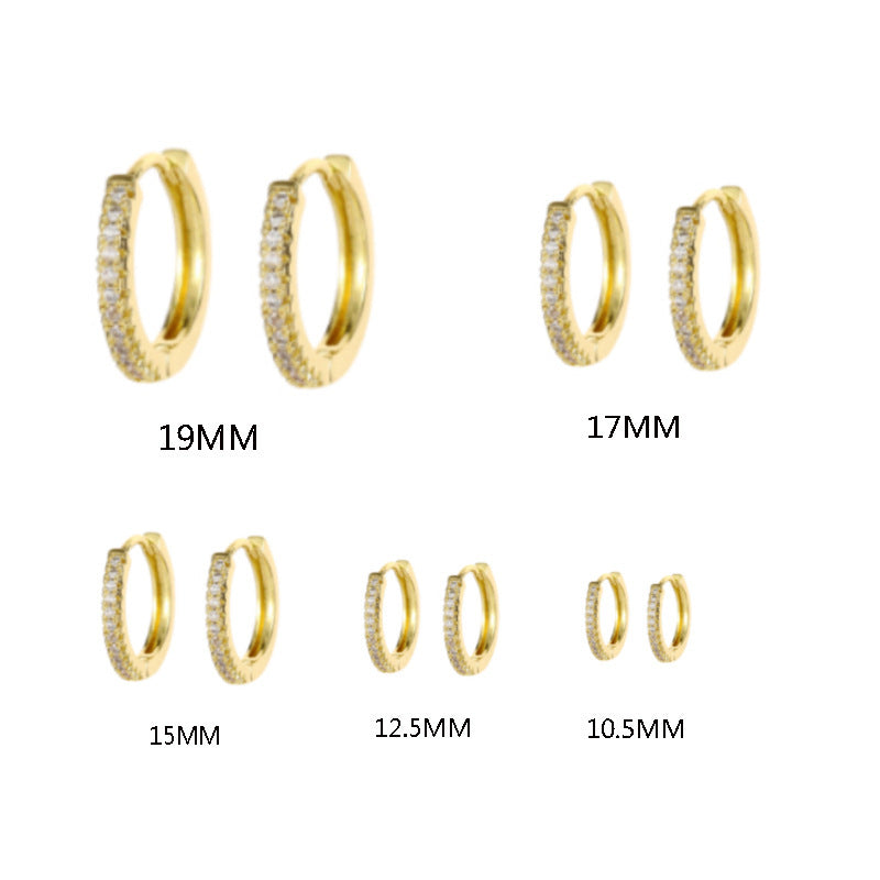 Womens Round Ear Buckle Earrings Fashion Jewelry Simple Circle Earrings Individually Packed Pair Style for Her