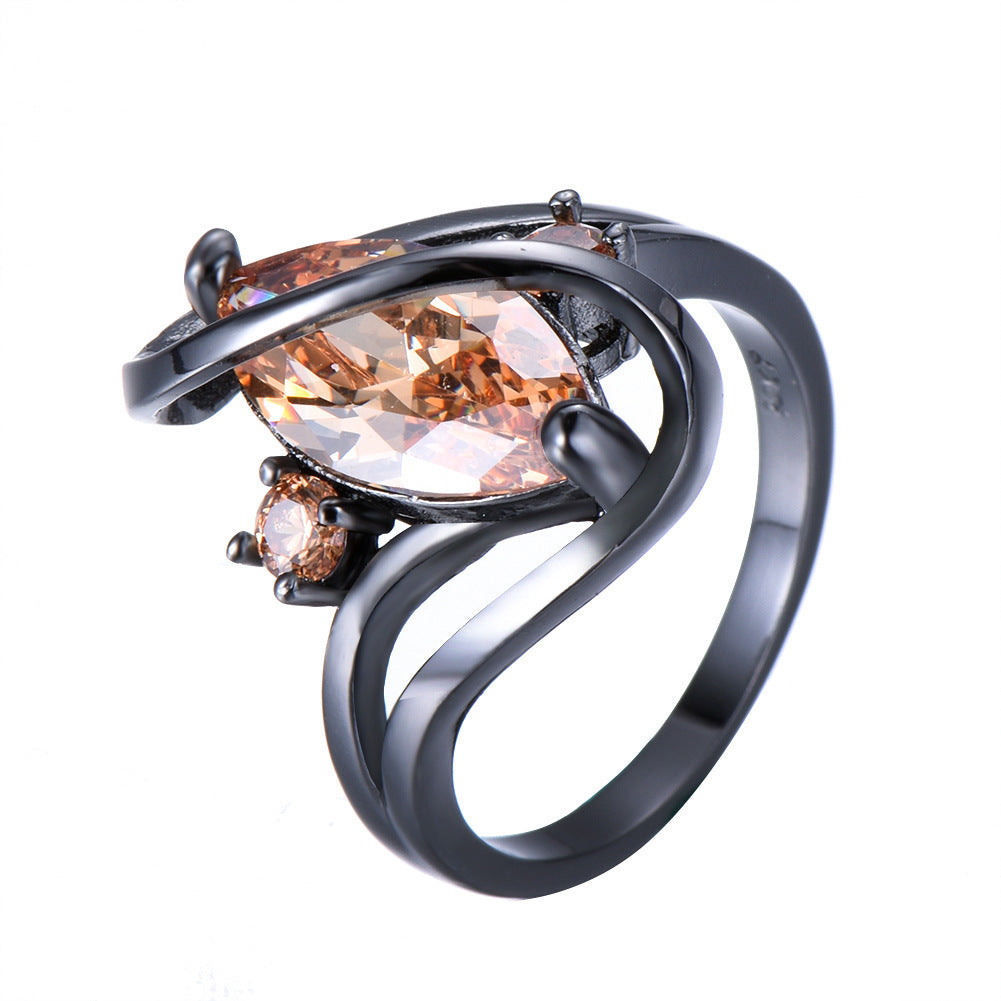 Mens S Shaped Zircon Diamond Ring Gold Plated Copper High End Quality Jewelry For Daily Wear Special Occasions