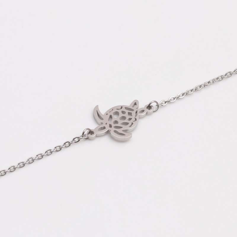 Unisex Turtle Bracelet Stainless Steel Jewelry Adjustable Length Hawaiian Pendant Turtle Charm Gold Tone Styles