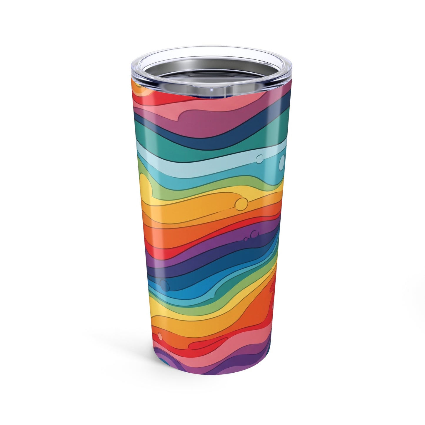 20 Oz Stainless Steel Printed Tumbler With Double Wall Vacuum Insulation Leak Proof Thermal Travel Mug For Hot Or