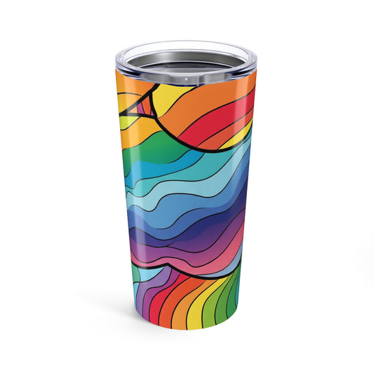 20oz Stainless Steel Tumbler With Double Wall Vacuum Insulation Travel Mug Spill Resistant Coffee Cup Printed