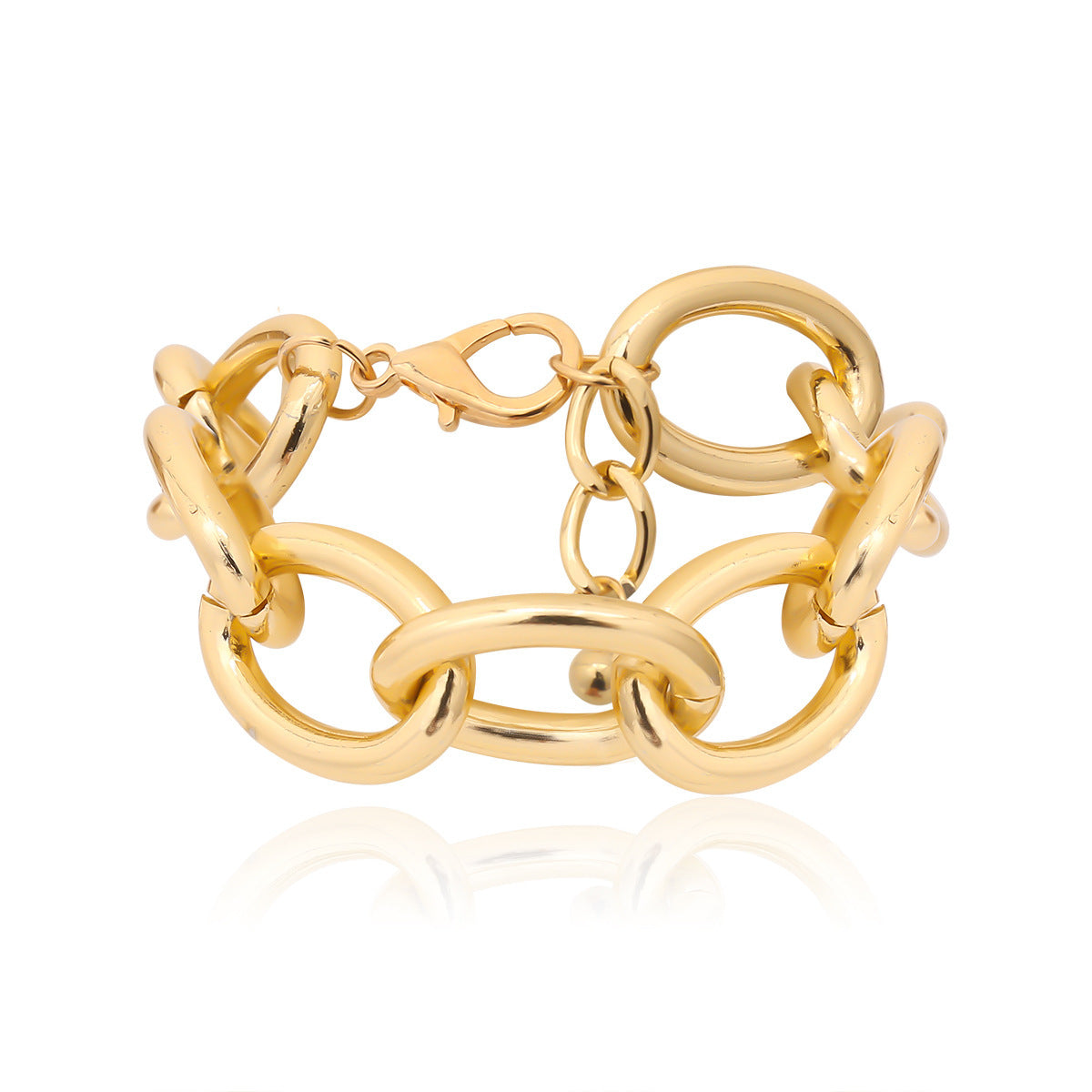 Geometric Punk Metal Bracelet Bangle Golden Fashion Jewelry Accessory Vintage Design Gift for Women Statement Piece