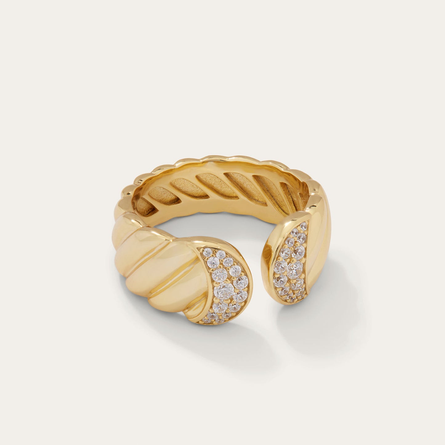 Women Adjustable Copper Ring Retro Style Round Jewelry