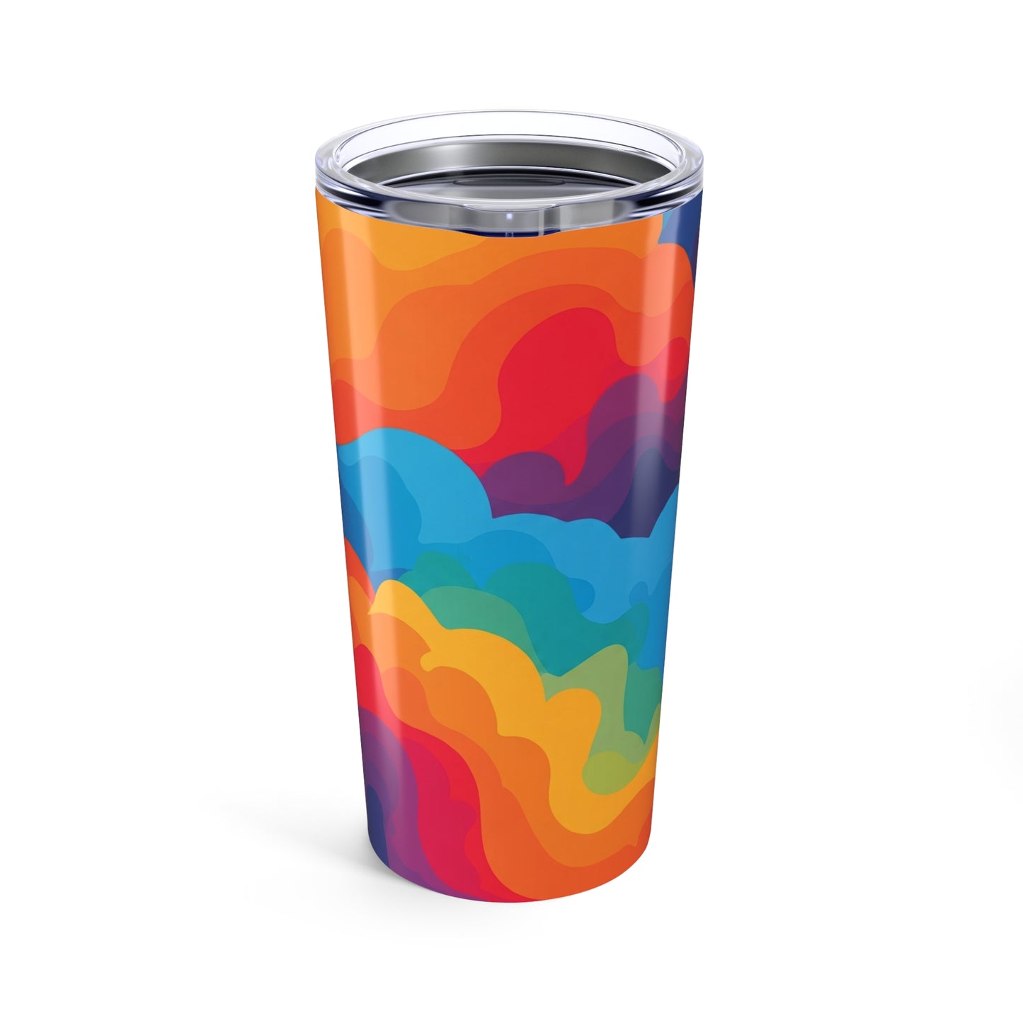 20oz Printed Stainless Steel Tumbler With Double Wall Insulation Spill Resistant Lid For Hot Or Cold Beverages