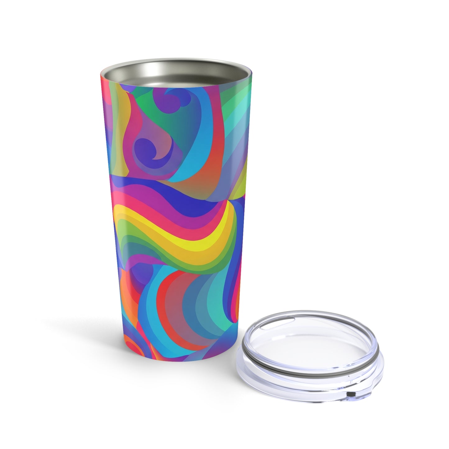20 Oz Steel Printed Tumbler With Double Wall Vacuum Insulation Spill Resistant For Hot And Cold Beverages Travel