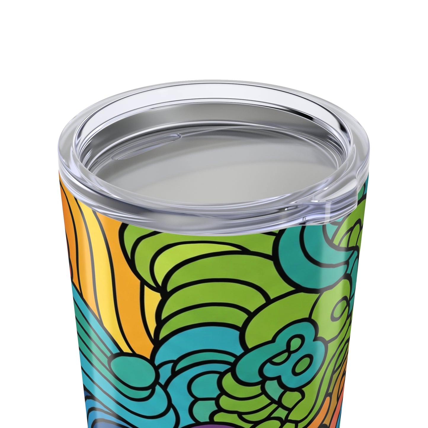 20oz Stainless Steel Tumbler Printed Design Double Wall Vacuum Insulation Spill Resistant Travel Mug Dishwasher