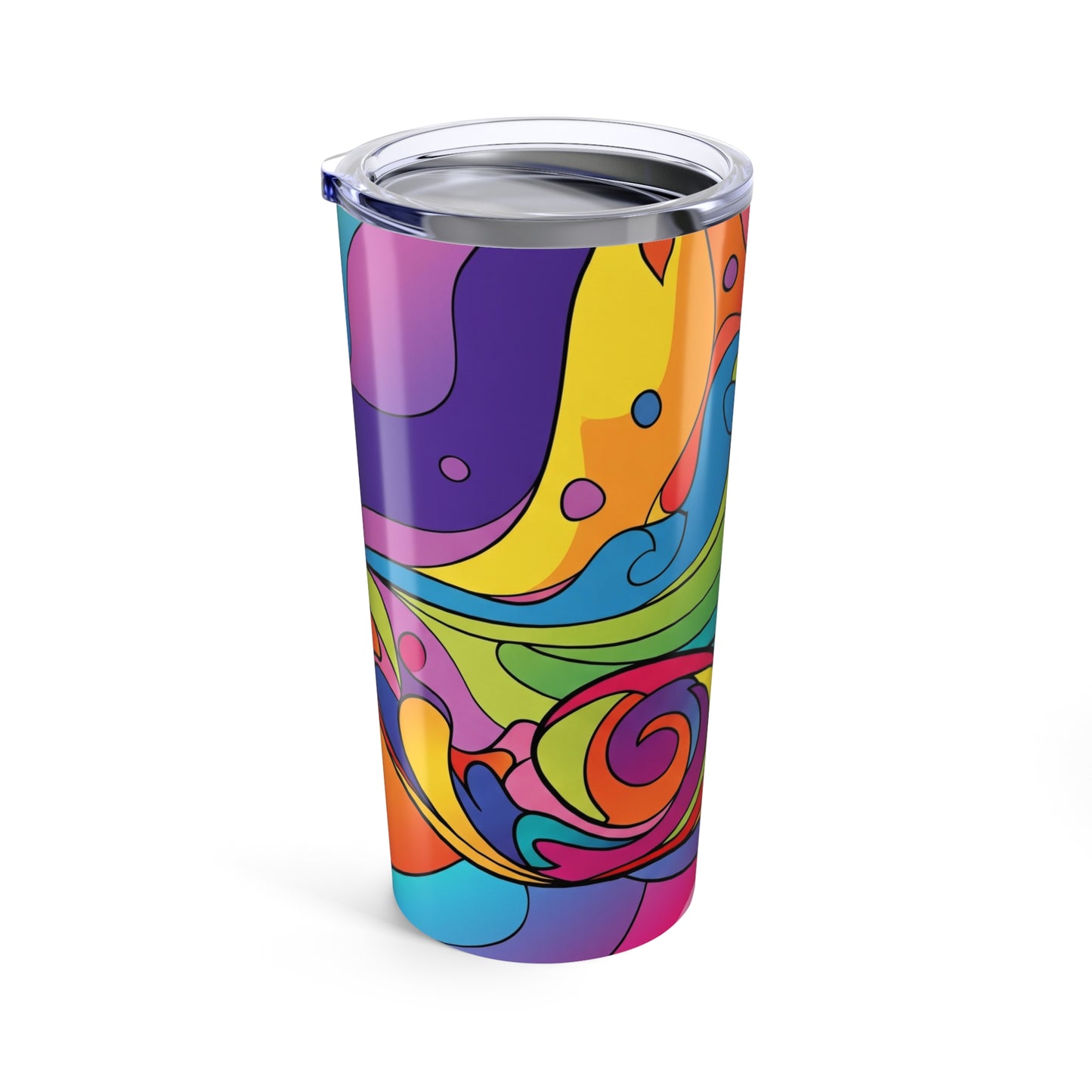 20 Oz Stainless Steel Tumbler With Double Wall Vacuum Insulation Spill Resistant Design That Keeps Beverages Hot