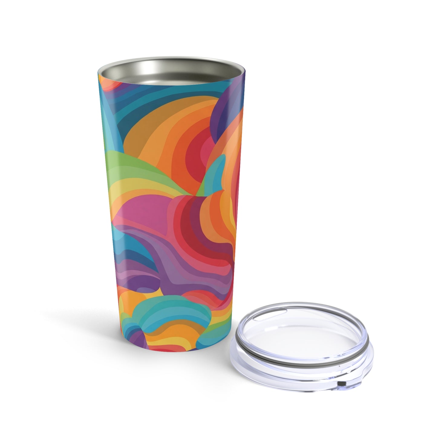Twenty Ounce Stainless Steel Tumbler With Vacuum Insulation Spill Resistant Travel Mug For Hot And Cold Beverages