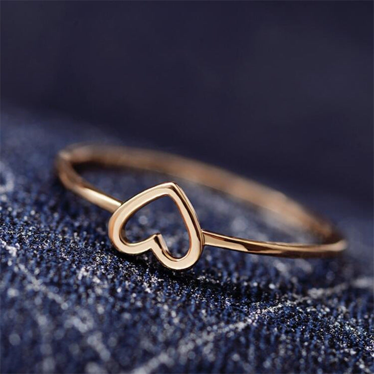 Copper Heart Couple Ring Set Matching Heart Shape Promise Rings For Him And Her Simple Bands In Gold Or Silver