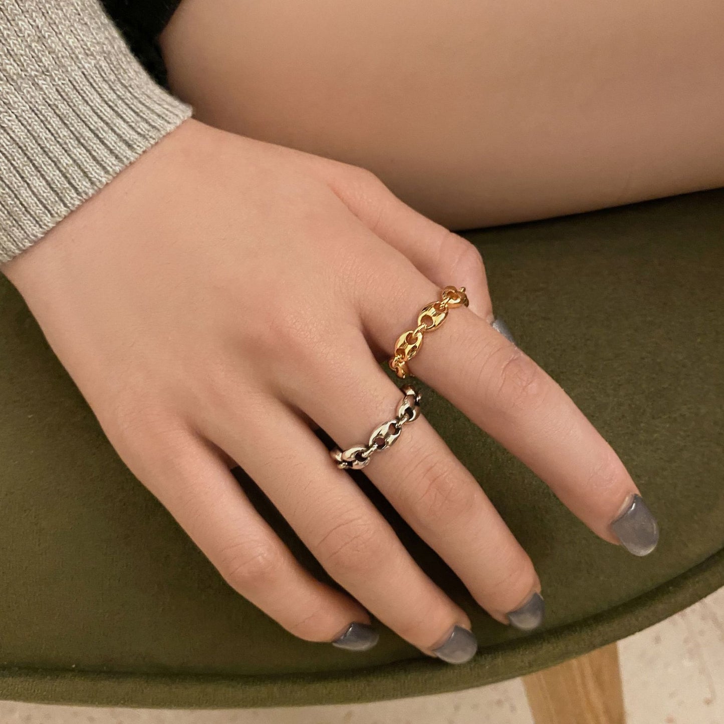 Silver Plated Geometric Ring For Women Adjustable Opening Retro Style Jewelry Gift Fashionable Accessory For Everyday