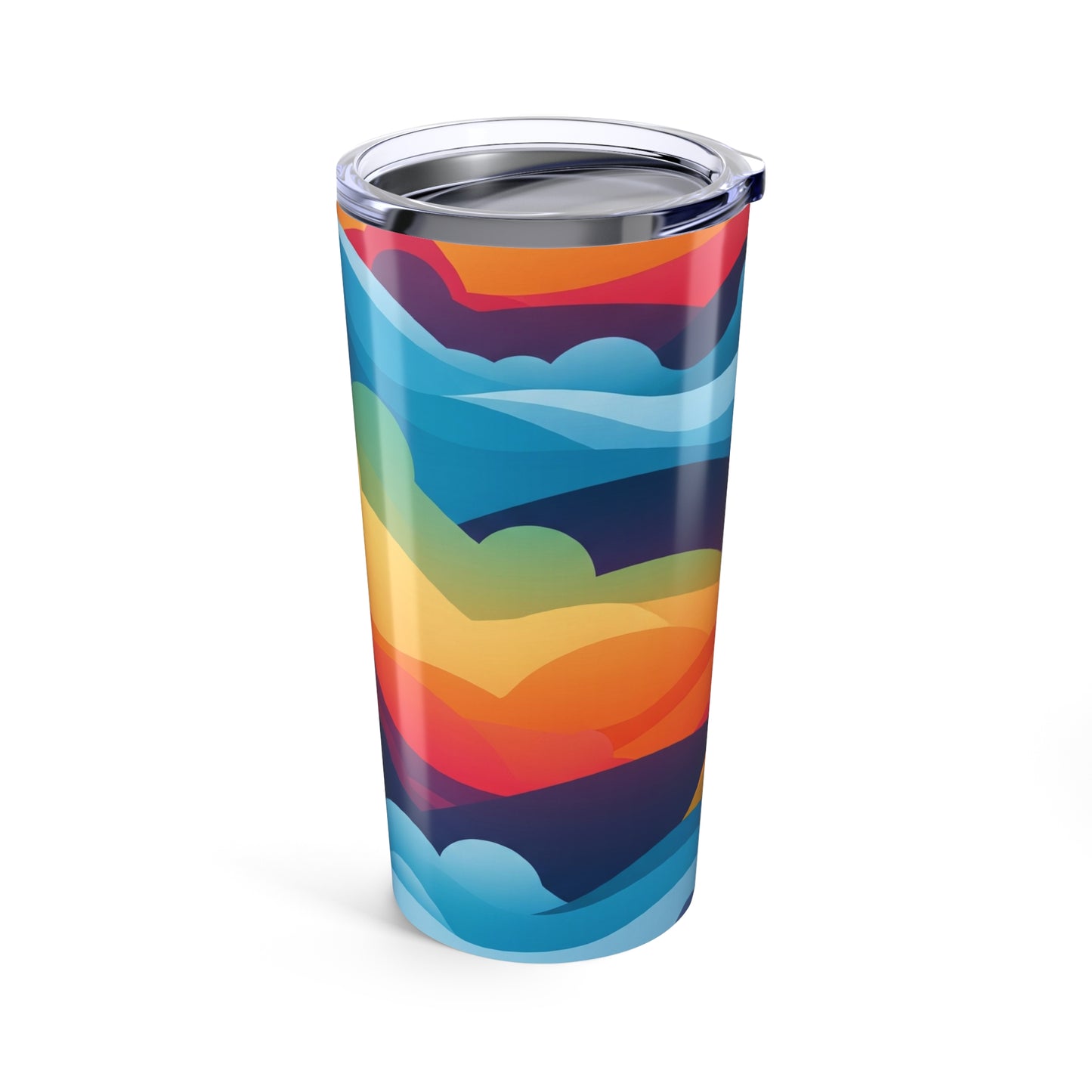 20 Oz Stainless Steel Tumbler With Double Wall Vacuum Insulation And Lid Printed Design Drinkware Keeps Hot Or Cold
