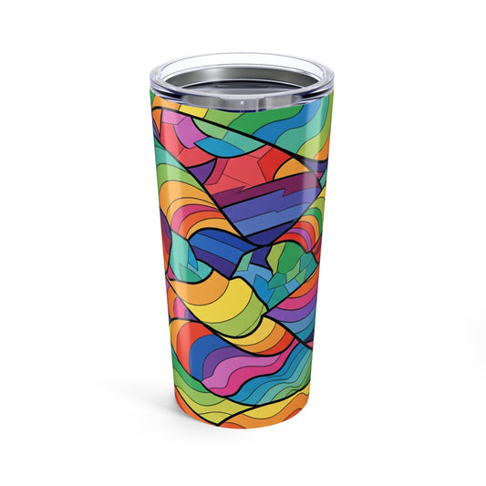 20oz Stainless Steel Travel Mug With Double Wall Vacuum Insulation Spill Resistant Printed Design Coffee Cup