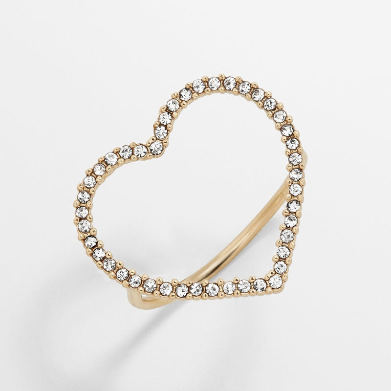 Heart Shape Couple Rings Set Alloy Plated Finish His Hers