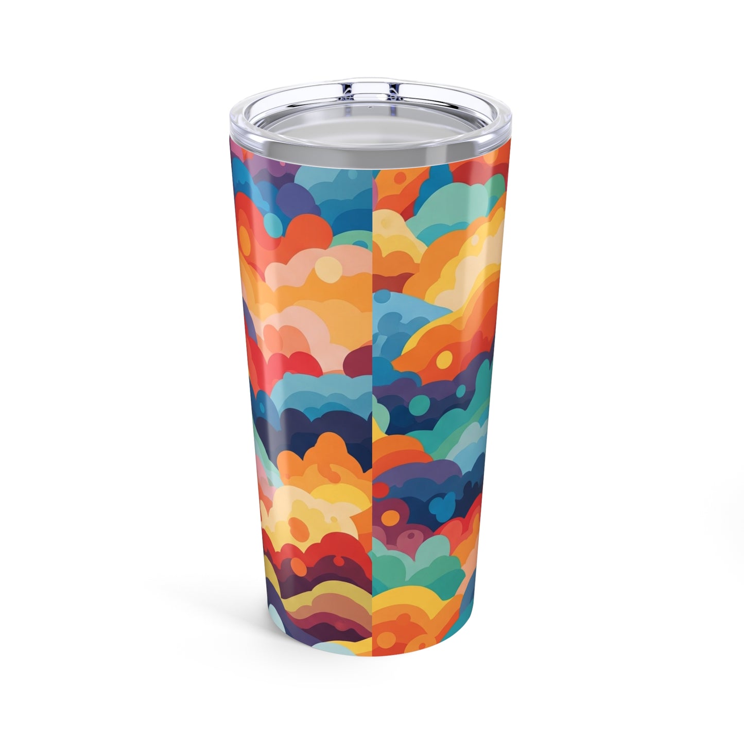 20 Ounce Stainless Steel Tumbler With Printed Design Double Wall Vacuum Insulation Leak Proof Thermal Travel