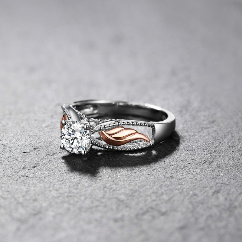 Angel Wings Ring Women Copper Gold Finish European Design
