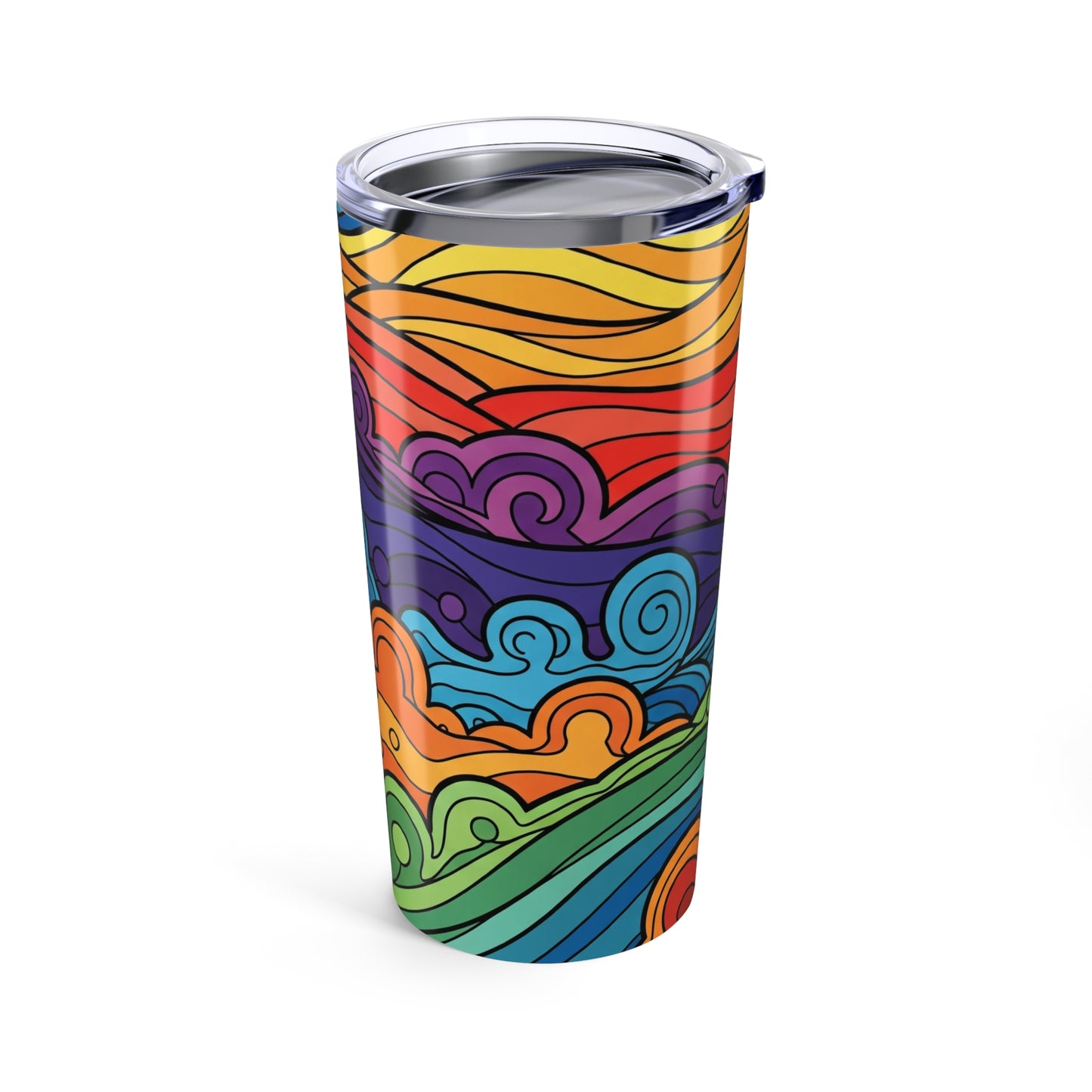 20oz Stainless Steel Printed Travel Mug With Double Wall Vacuum Insulation Leak Proof Durable Dishwasher Safe