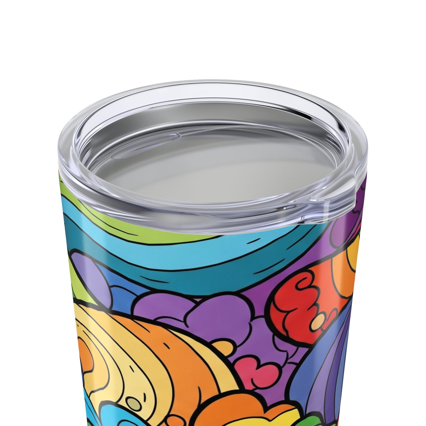 20oz Stainless Steel Tumbler With Printed Art Double Wall Vacuum Insulated Leak Proof BPA Free Hot Cold Beverage