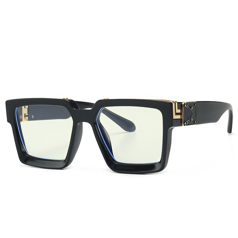 Square Sunglasses for Men and Women UV400 Vintage Glasses With Resin Lens and Plastic Metal Frame Durable Lightweight