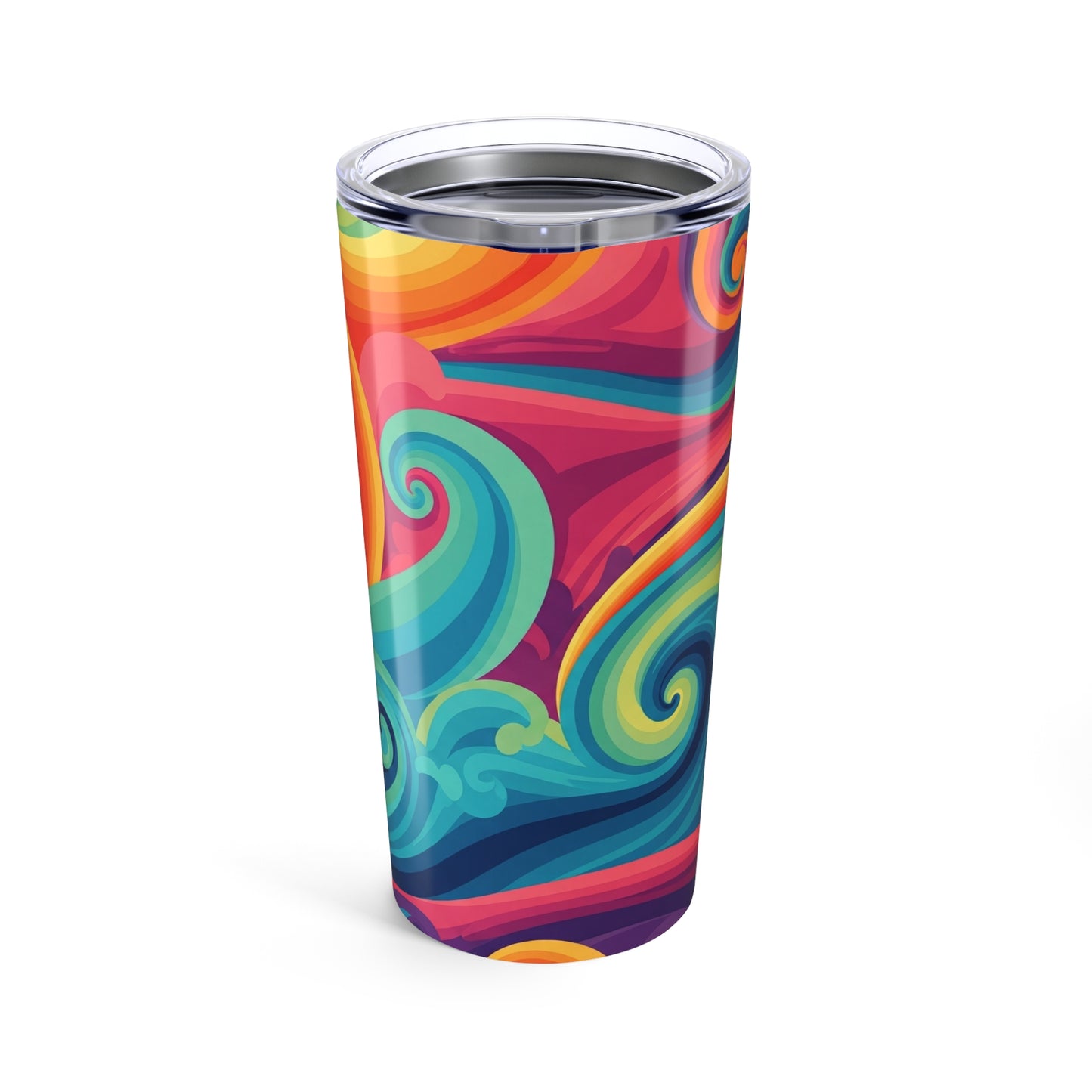 20oz Stainless Steel Tumbler Printed Artwork Double Wall Vacuum Insulated Leak Proof Spill Resistant Travel Mug