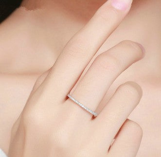 Womens Cubic Zirconia Rings Copper Plated Dazzling Engagement Wedding Anniversary Fashion Jewelry Gift For Her