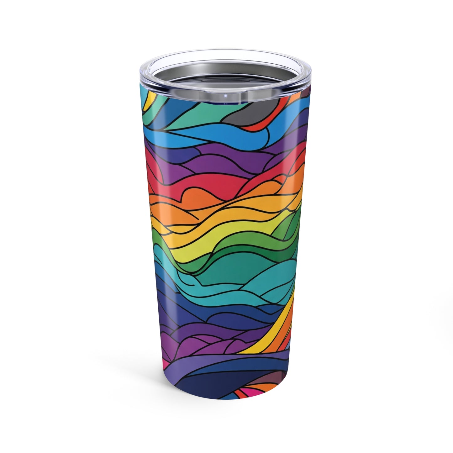 20oz Stainless Steel Tumbler With Double Wall Insulation Leak Proof Travel Mug Printed Design For Hot And Cold