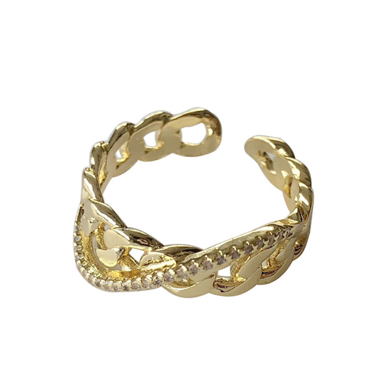 Womens Fashion Ring Hollow Alloy Metal Ring Texture Joint Ring Jewelry Accessory For Girls And Women Gift Idea