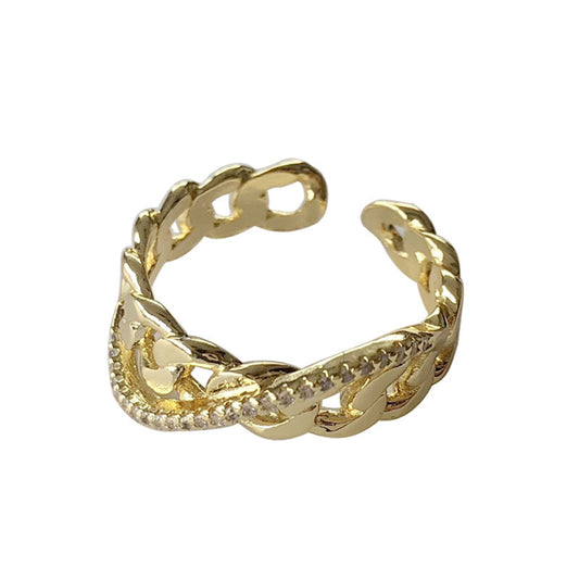 Womens Fashion Ring Hollow Alloy Metal Ring Texture Joint Ring Jewelry Accessory For Girls And Women Gift Idea